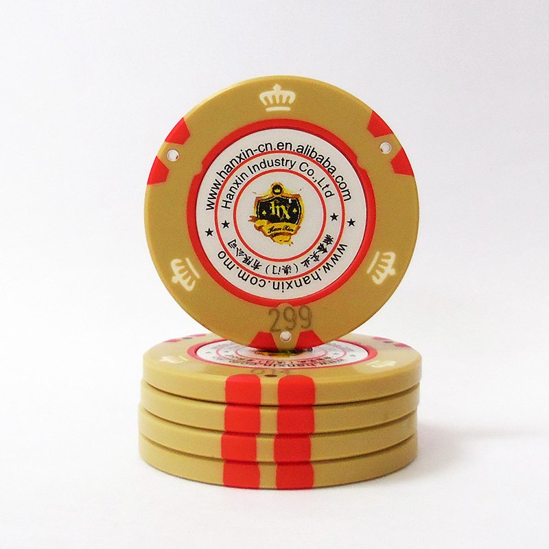 Luxury Crown Poker Chips Chips Fichas De Poker Custom Metal 14g 40mm(dia.) 5000PCS HX-C010 CN;GUA Hanxin Customized Color ABS