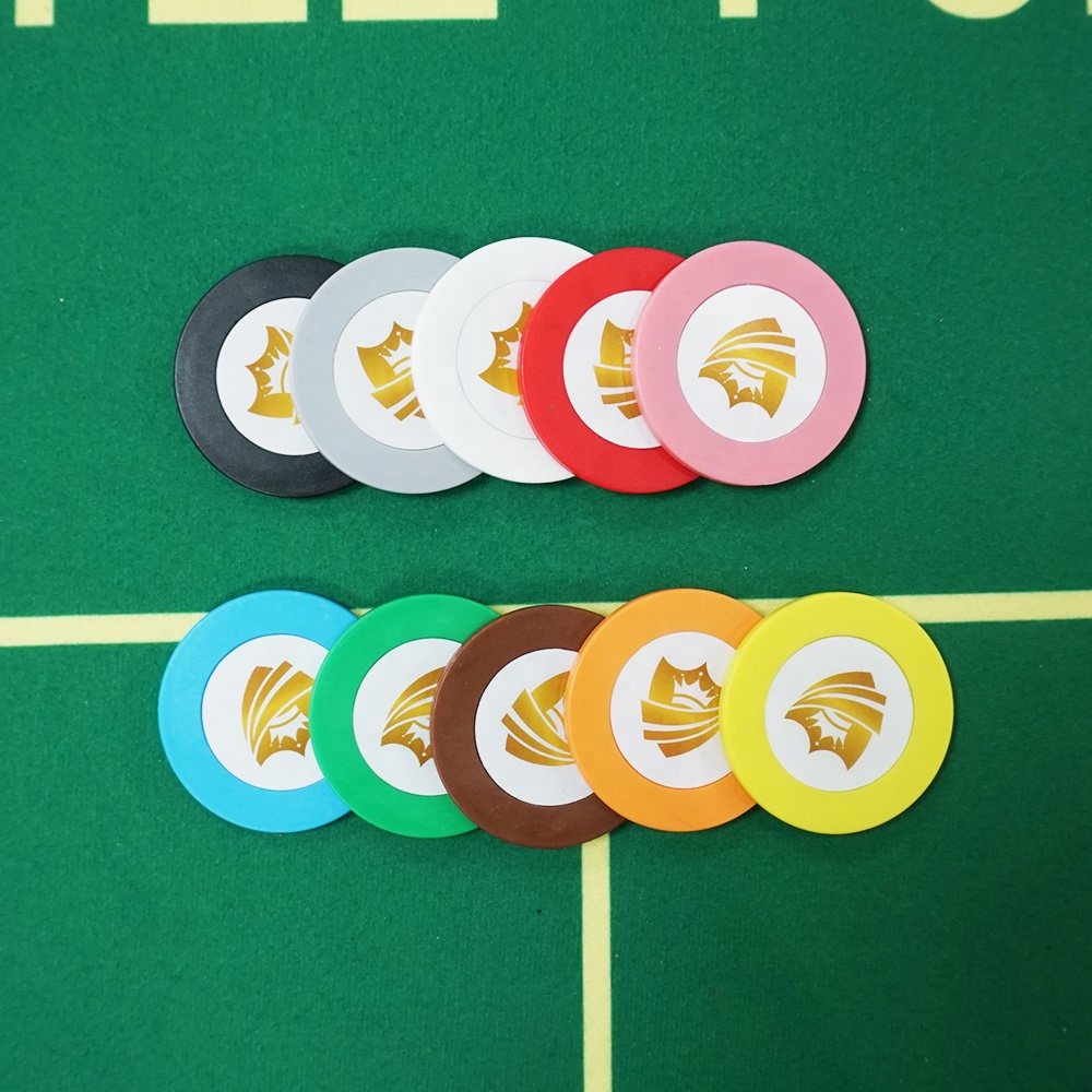 Custom13.5g Crown Stickers Mixed Material poker Chip Pieces No Denomination Game Bookkeeping Coins