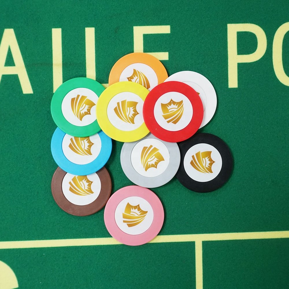 Custom13.5g Crown Stickers Mixed Material poker Chip Pieces No Denomination Game Bookkeeping Coins