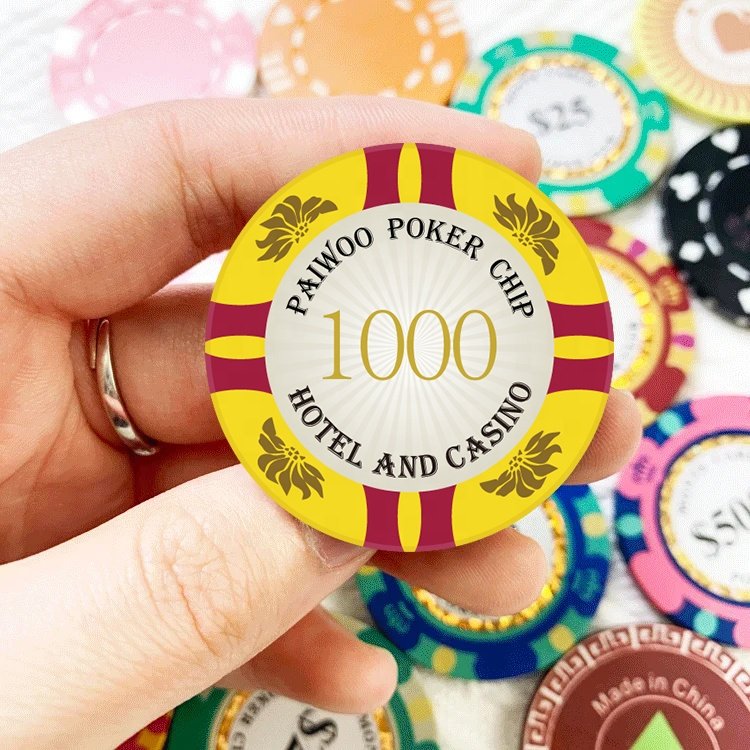 High Quality Professional Monte Carlo Style Ceramic Poker Chips 39mm Diameter 10g Weight Custom Logo