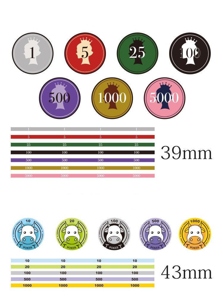 Professional High Quality Custom Logo Ceramic Poker Chips For Casino Gambling