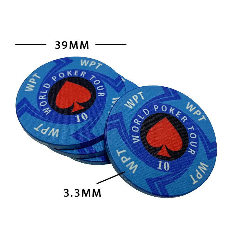 Hot Sale Ept Ceramic Poker Chip Texas Custom Professional Casino European Round Coins Supplier Poker Chips For Gambling Club