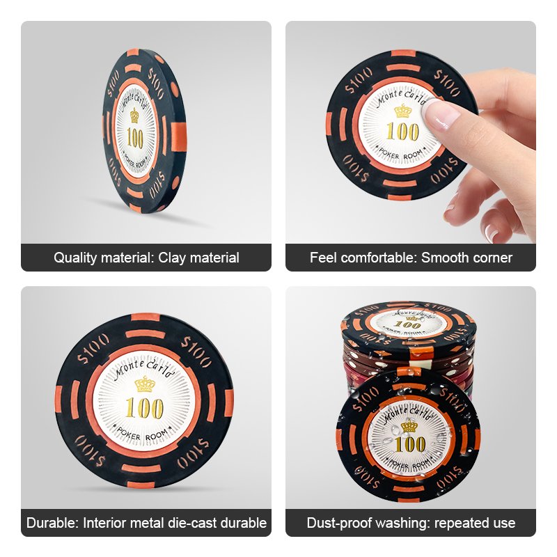 40mm Clay Poker Chips Professional Casino Gambling Game Custom Logo for Card Board Game 14g