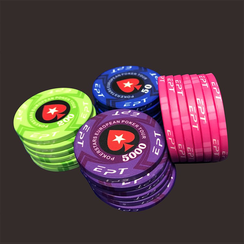 EPT Ceramic Poker Chips 39mm Poker Chips Mahjong Texas Hold'Em Casino Custom Poker Chips