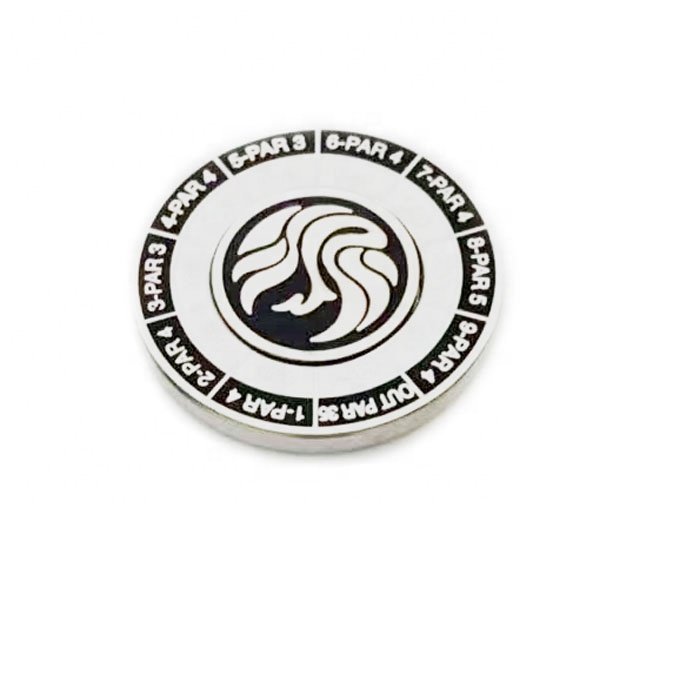 Magnetic golf ball marker poker clips enamel golf metal ball markers golf coins