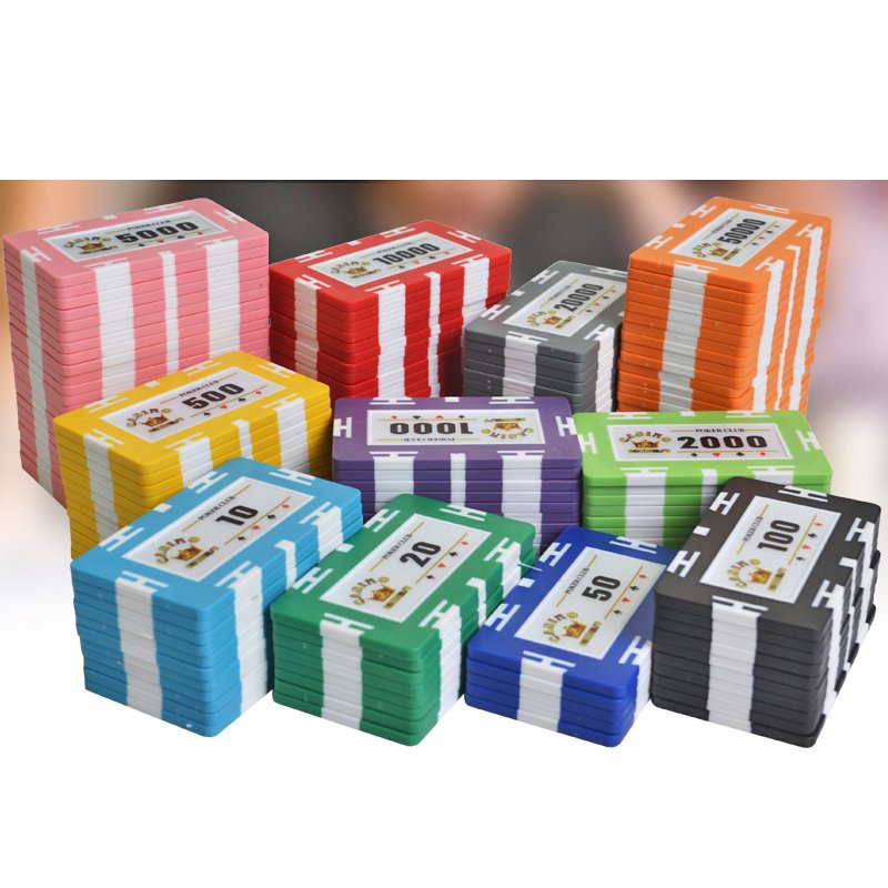wholesale ps rectangular poker chip with denmomination