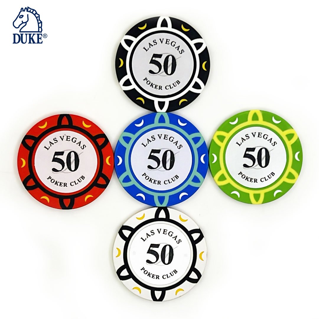 Clay Poker Chip with Sticker - 40mm - No.17