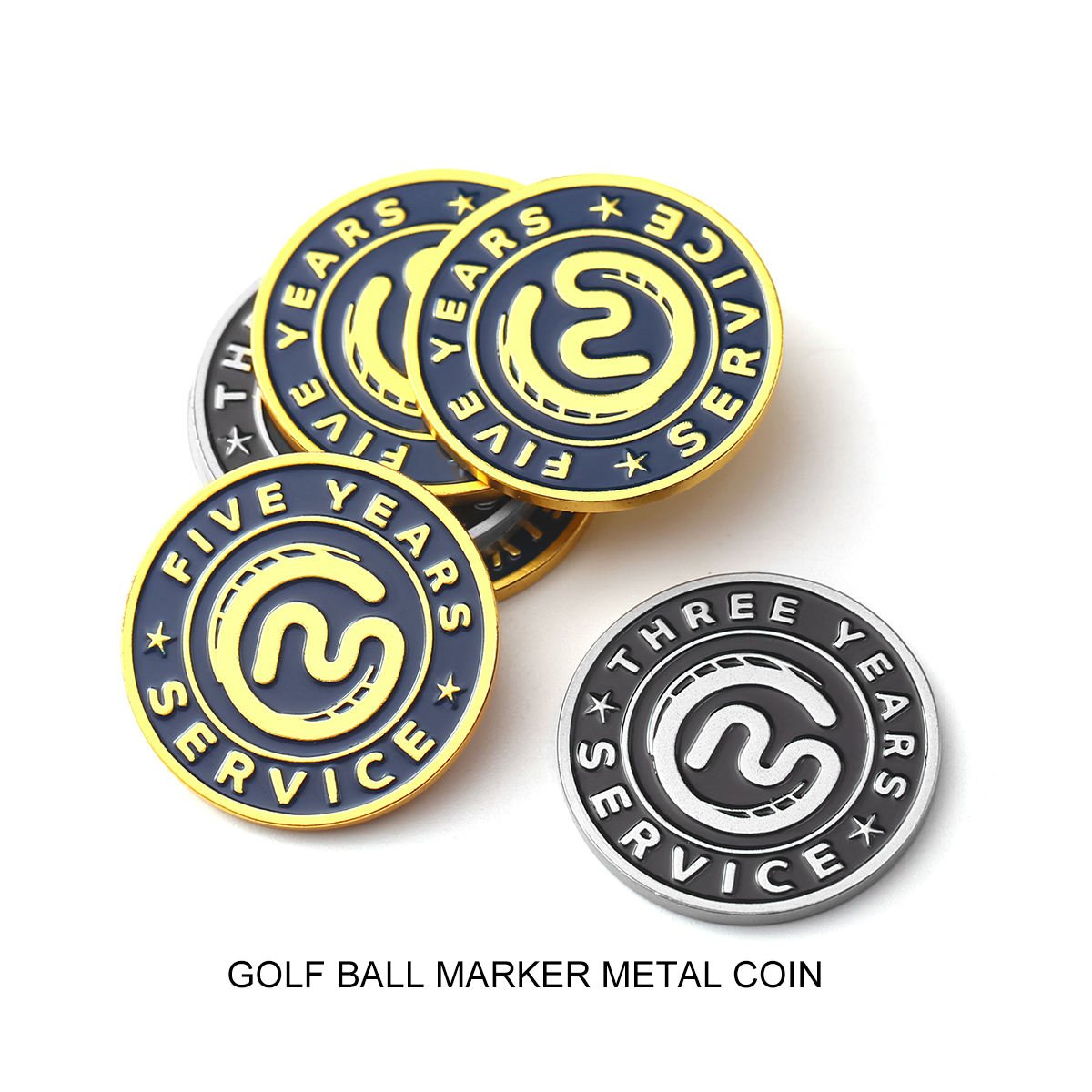 High Quality Free Design Custom Logo Metal Golf Ball Marker Coin Magnetic Golf Hat Clip Custom Golf Ball Marker