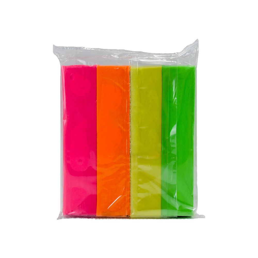 Modeling Soft Clay Premium Quality for Kids 454 G.- NEON color, Non-Toxic Colored Plasticine Set 4 Stick of Clay (OEM)