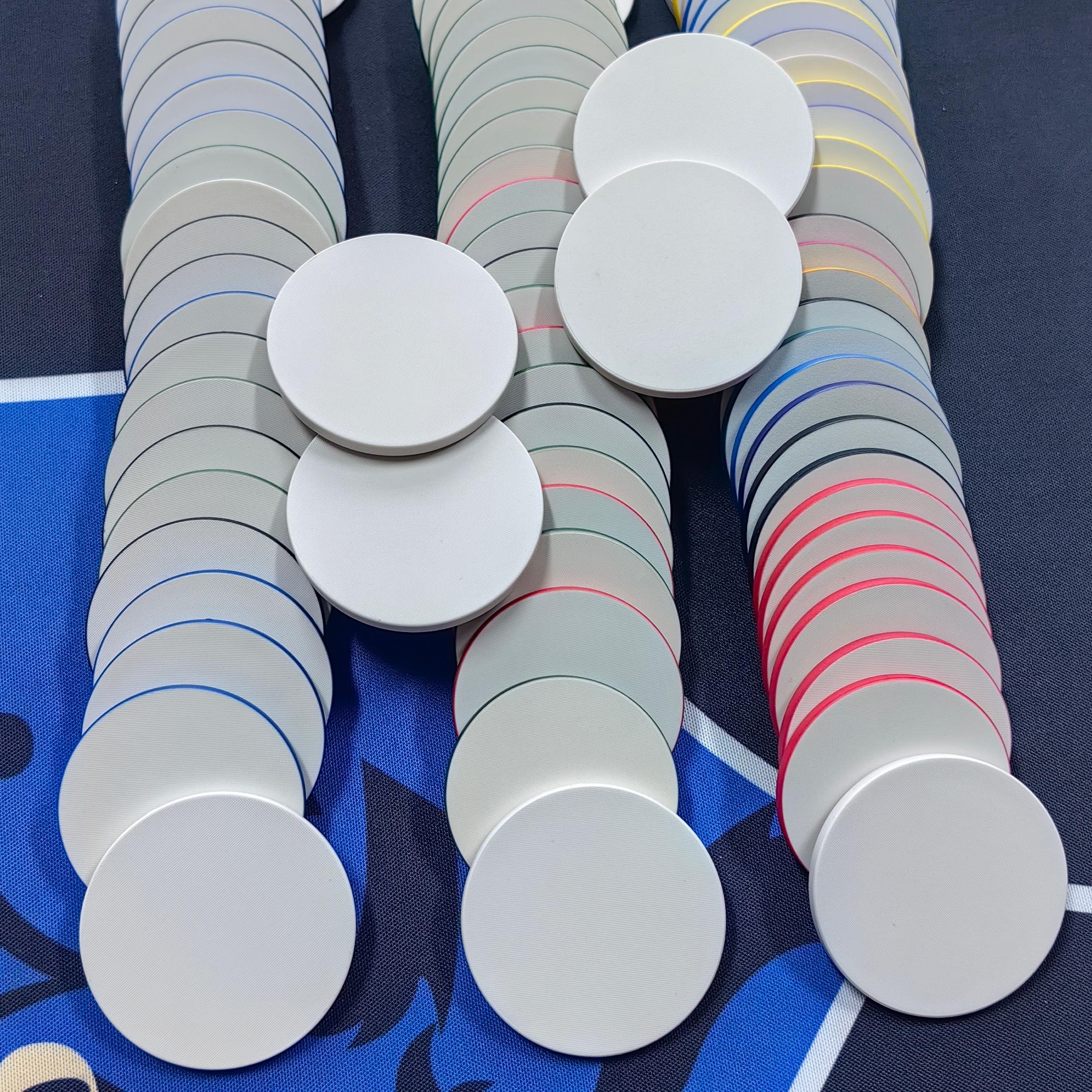 Blank white sublimation ceramic poker chip