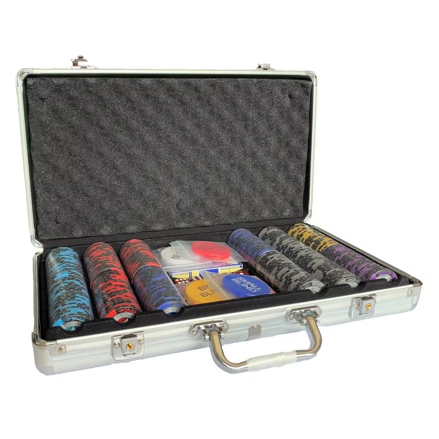 Casino-Grade 300pcs Tournament-Quality Ceramic Poker Chips Set for Players