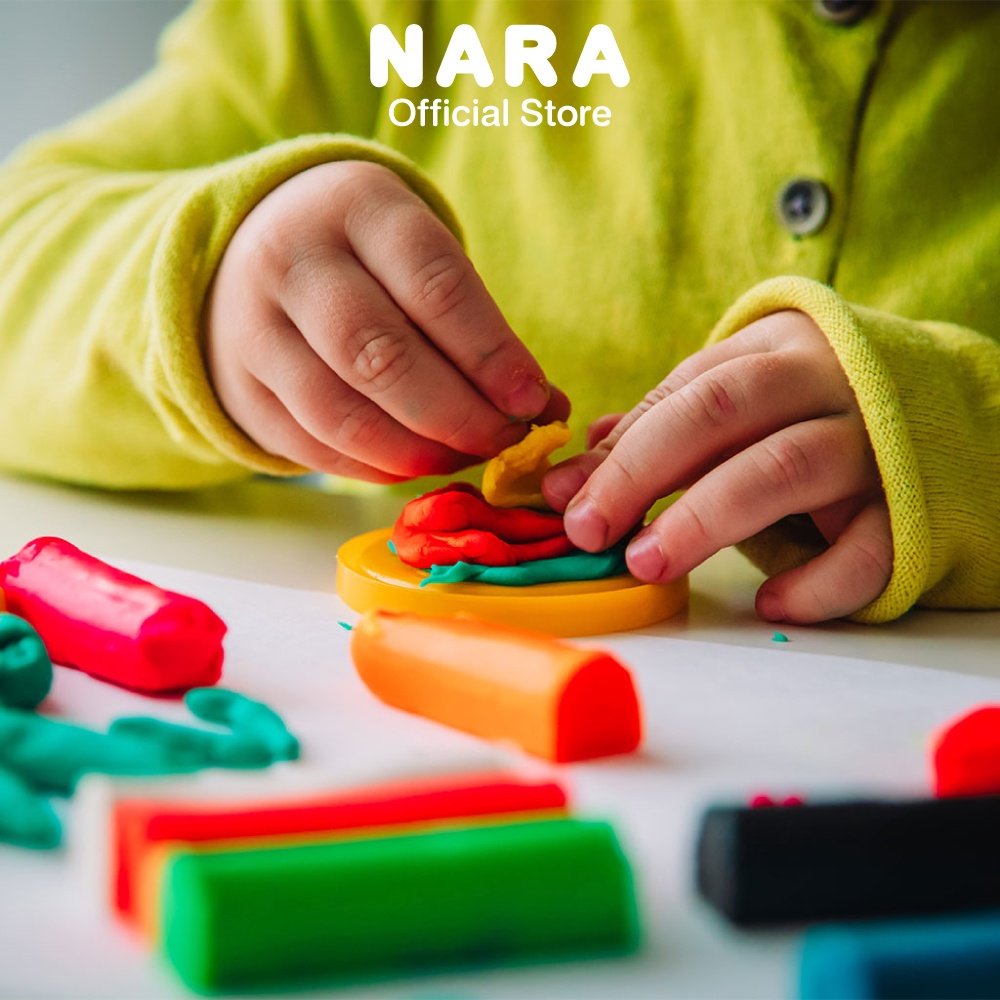 Modeling Soft Clay Premium Quality for Kids 454 G.- PRIMARY color, Non-Toxic Colored Plasticine Set 4 Stick of Clay (OEM)