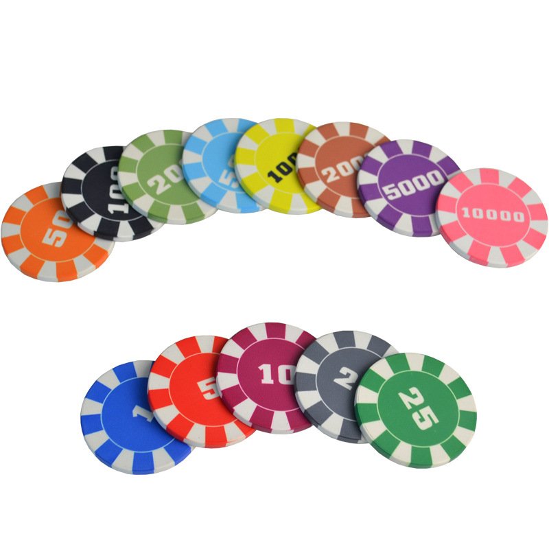 Simple ceramic Texas Hold 'em poker chip coin Baccarat Black Jack Blackjack Soha roulette mahjong chip coin