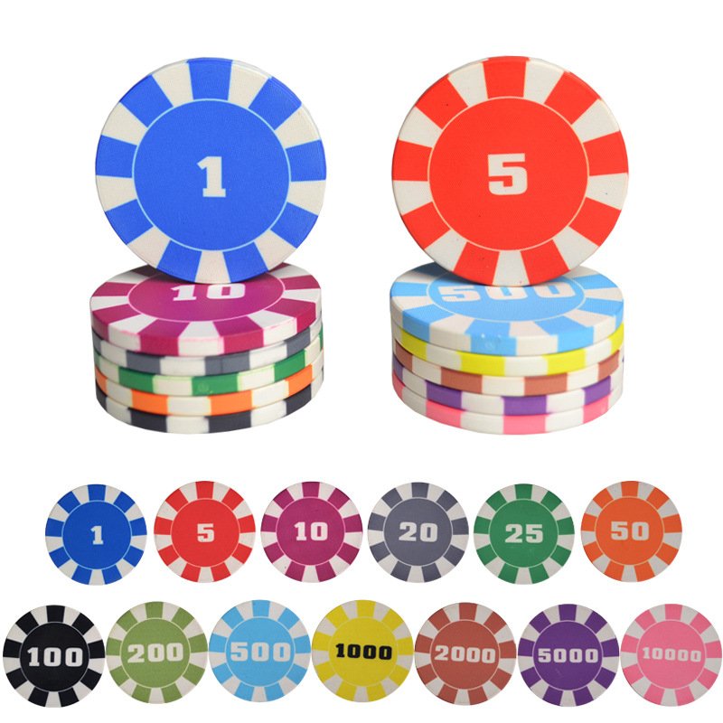 Simple ceramic Texas Hold 'em poker chip coin Baccarat Black Jack Blackjack Soha roulette mahjong chip coin