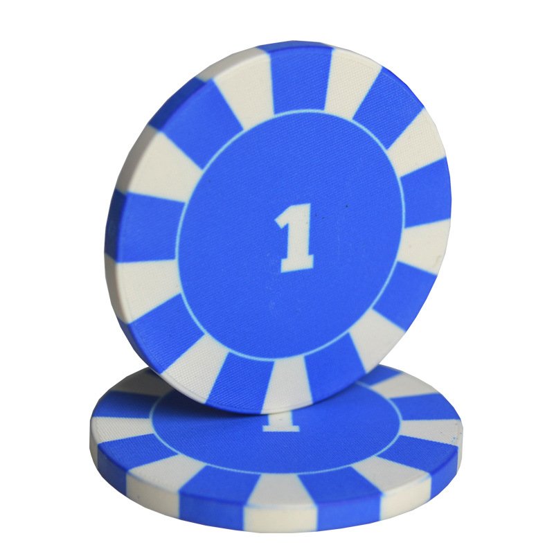 Simple ceramic Texas Hold 'em poker chip coin Baccarat Black Jack Blackjack Soha roulette mahjong chip coin