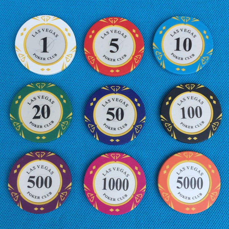 Las vegas stickers clay poker chip set wholesale