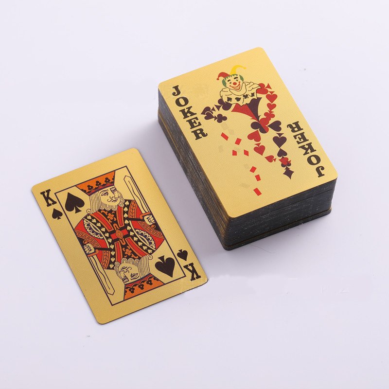 Factory Wholesale Gold Sliver Foil Playing Card 3.7*5.6 Cm 54 Pcs Pokers Mini Playing Cards Sets
