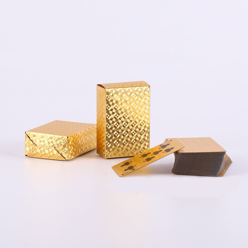 Factory Wholesale Gold Sliver Foil Playing Card 3.7*5.6 Cm 54 Pcs Pokers Mini Playing Cards Sets