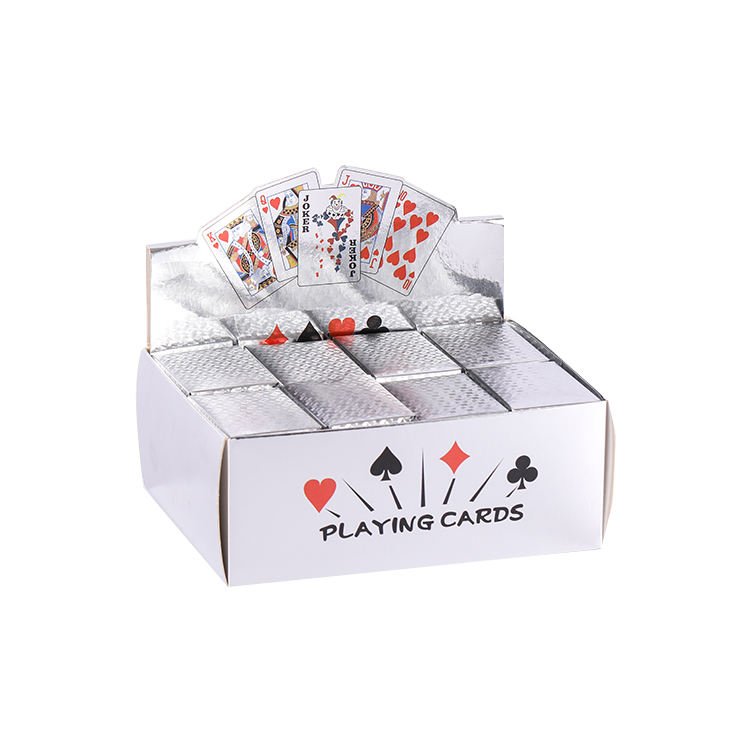 Factory Wholesale Gold Sliver Foil Playing Card 3.7*5.6 Cm 54 Pcs Pokers Mini Playing Cards Sets