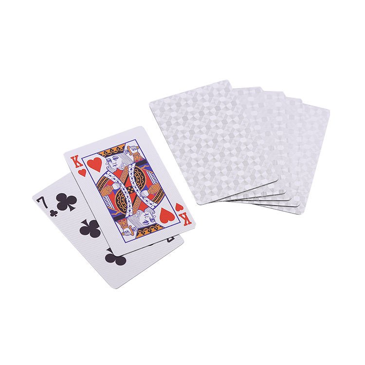 Factory Wholesale Gold Sliver Foil Playing Card 3.7*5.6 Cm 54 Pcs Pokers Mini Playing Cards Sets
