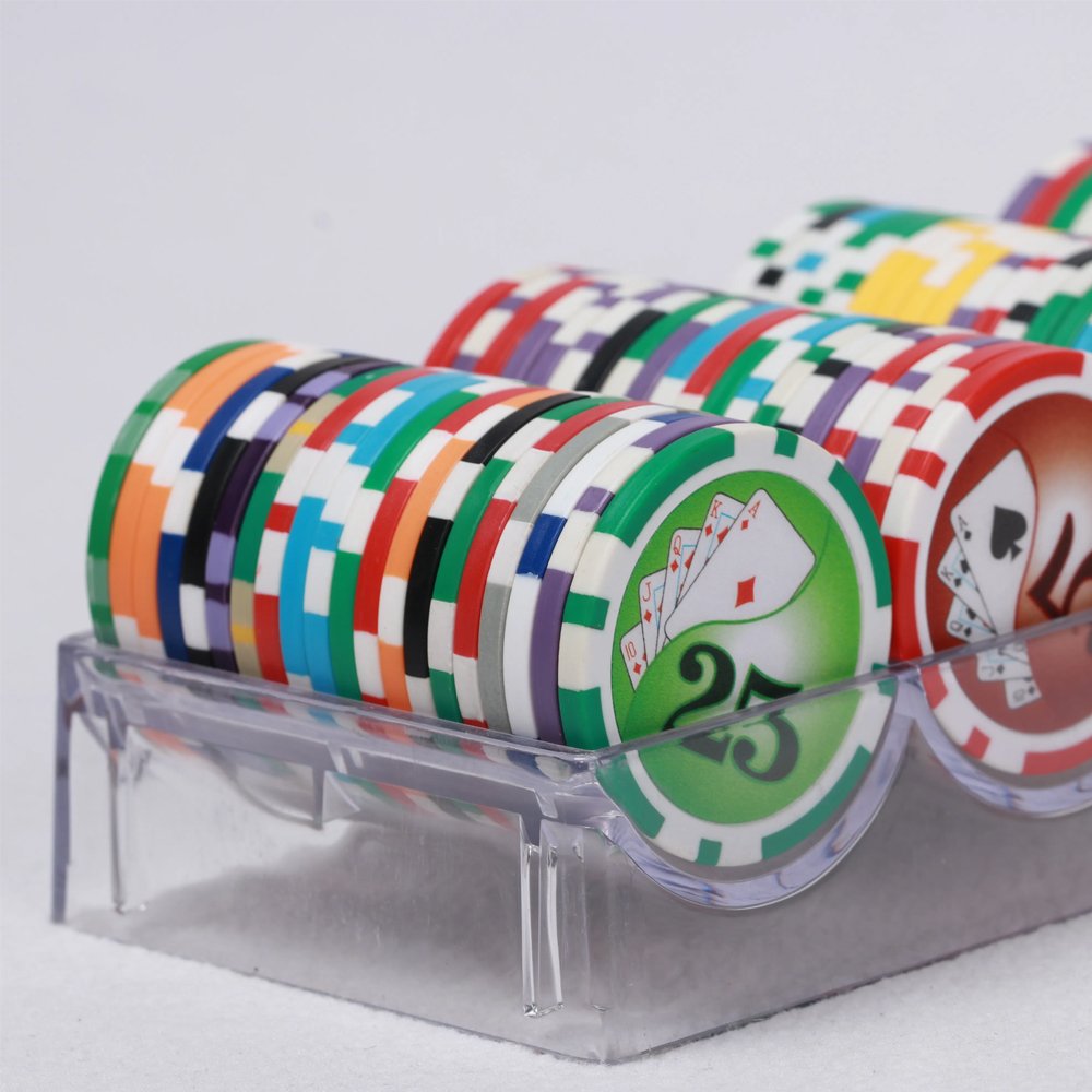 Customized Personalized Abs Composite+Metal Poker Chip Professional Poker Chips Machine Set
