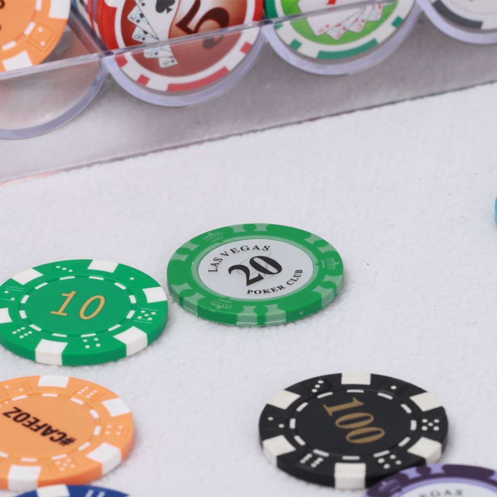 Customized Personalized Abs Composite+Metal Poker Chip Professional Poker Chips Machine Set