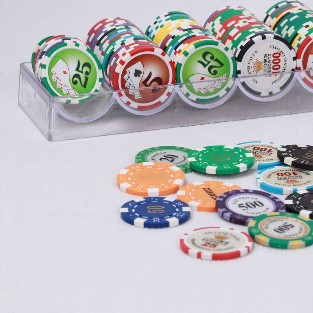 Customized Personalized Abs Composite+Metal Poker Chip Professional Poker Chips Machine Set