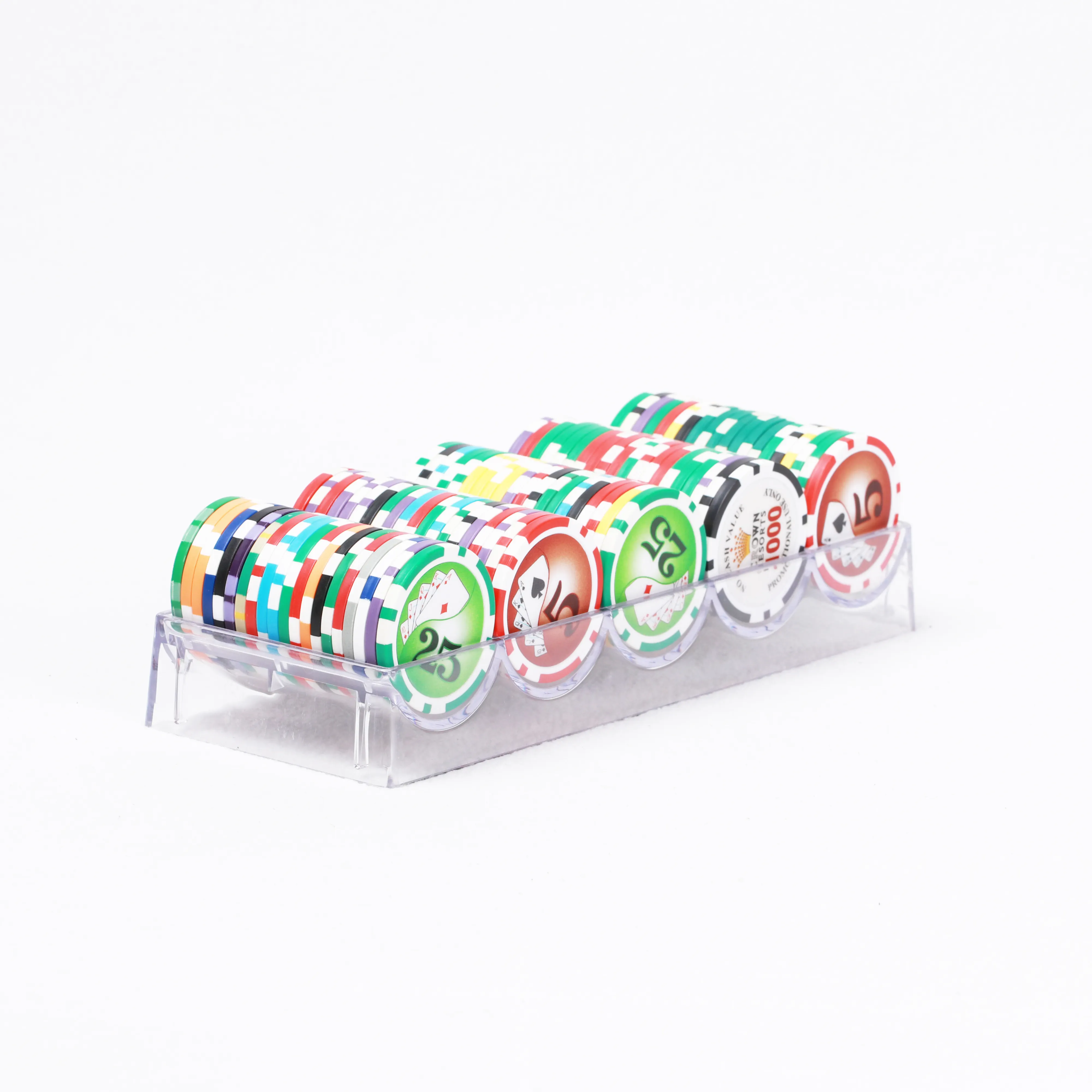 Customized Personalized Abs Composite+Metal Poker Chip Professional Poker Chips Machine Set