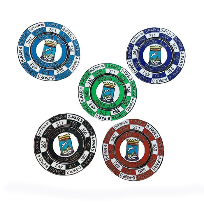 Custom Enamel Metal Poker Chips Golf Ball Marker Enamel Golf Ball Marker magnetic golf ball marker coins