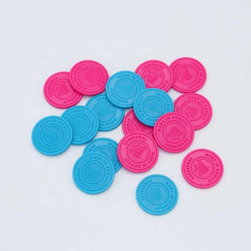 Embossed Customized Colorful Plastic Learning Counters Mini Poker Chips Game Tokens