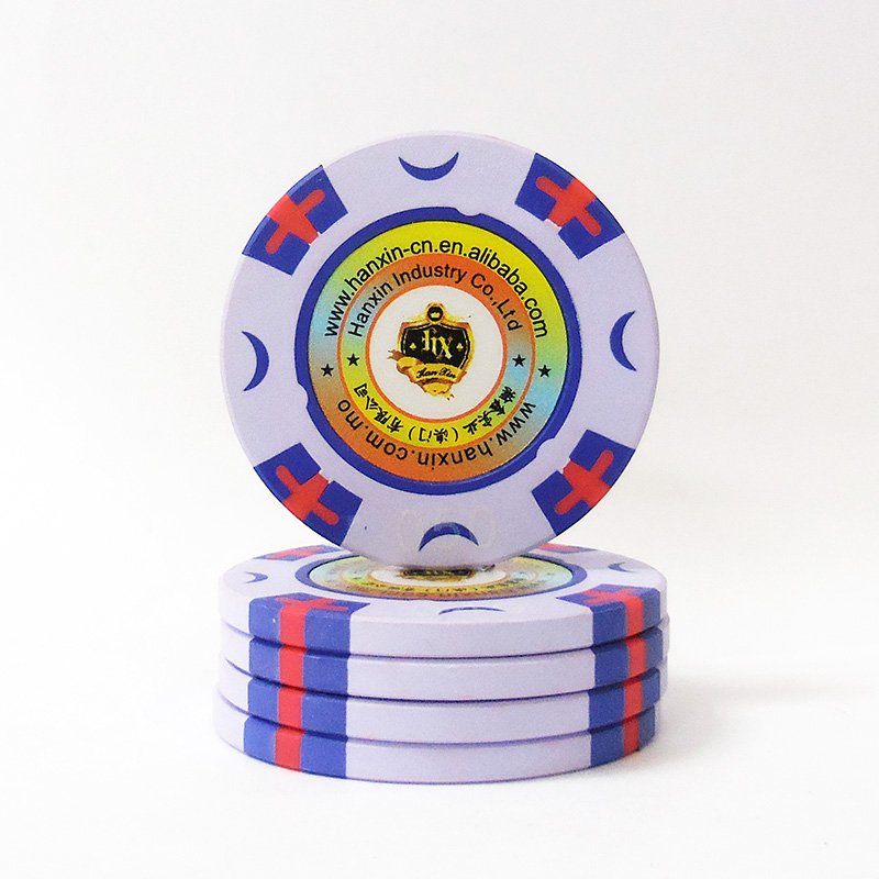 Poker Chips 43mm Clay Fiches Poker With Custom Sticker