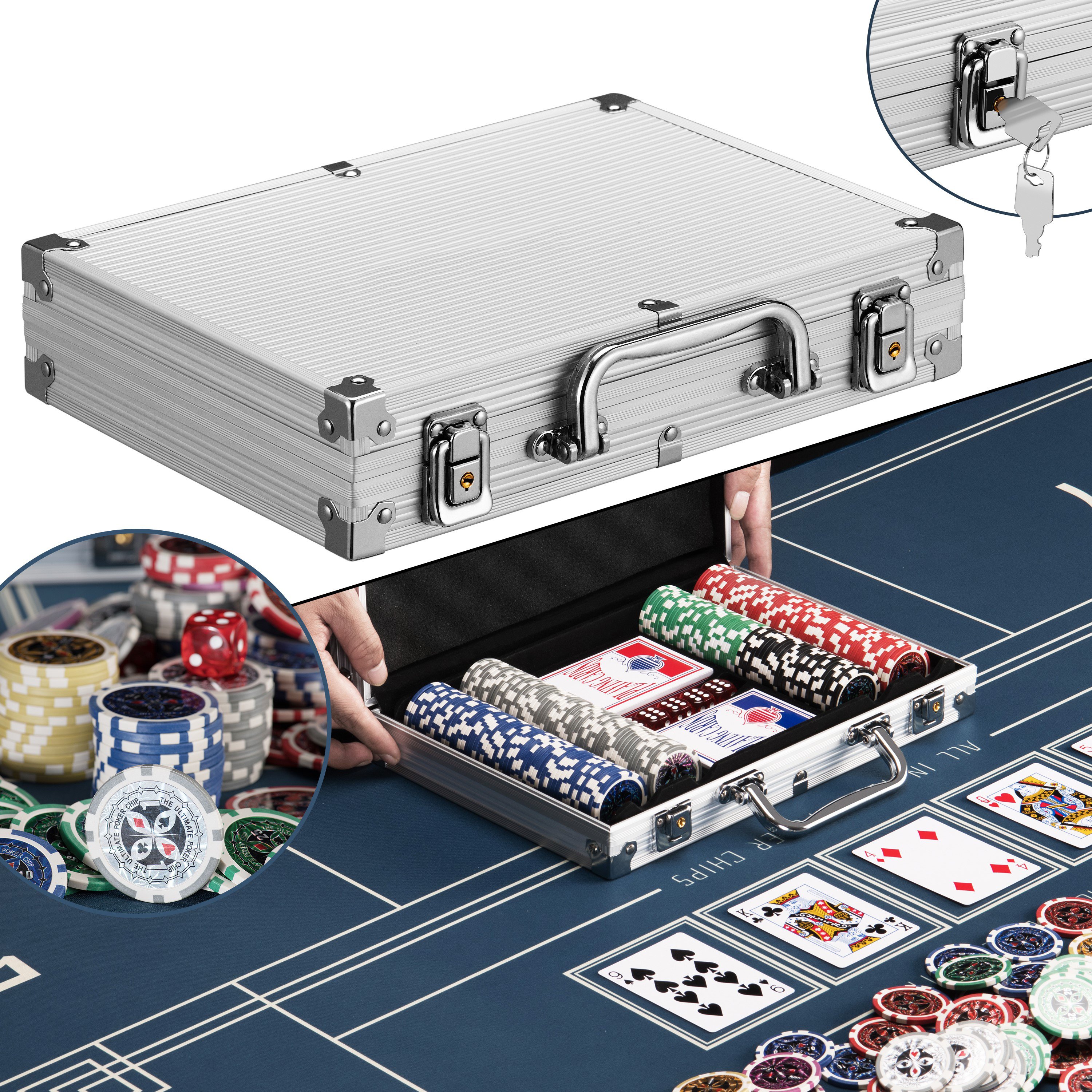 Wholesale customize pp chips professional 200 poker chips set with sticker