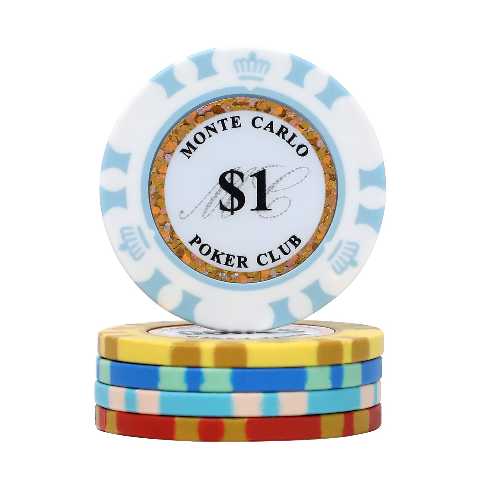Hot Sale Custom Made Poker Chips with Coin Inlay Clay Monte Carlo Poker Casino Chips 40mm Manufacturing Wholesale In Stock