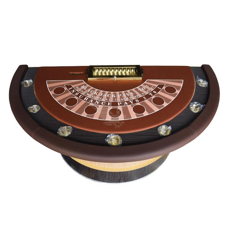 YH 86inch Luxury Poker Table Professional Custom Blackjack Table Factory Cheap Gambling Tables with Chip Tray for Sale