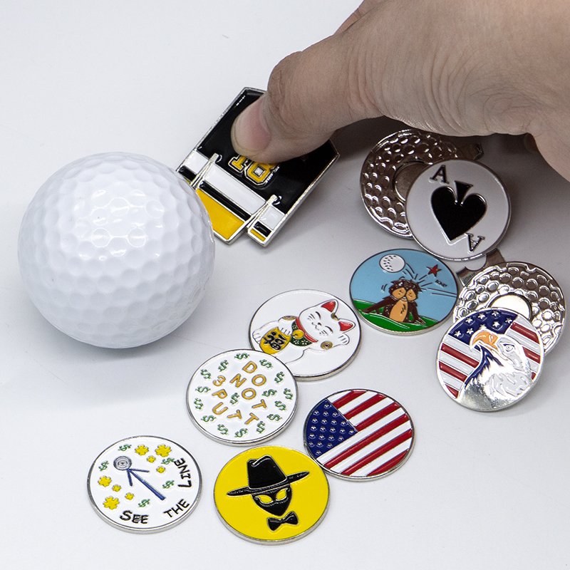 Fast Delivery Custom Golf Ball Marker Magnetic Wholesale Golf Ball Marker With Magnetic Poker Chip