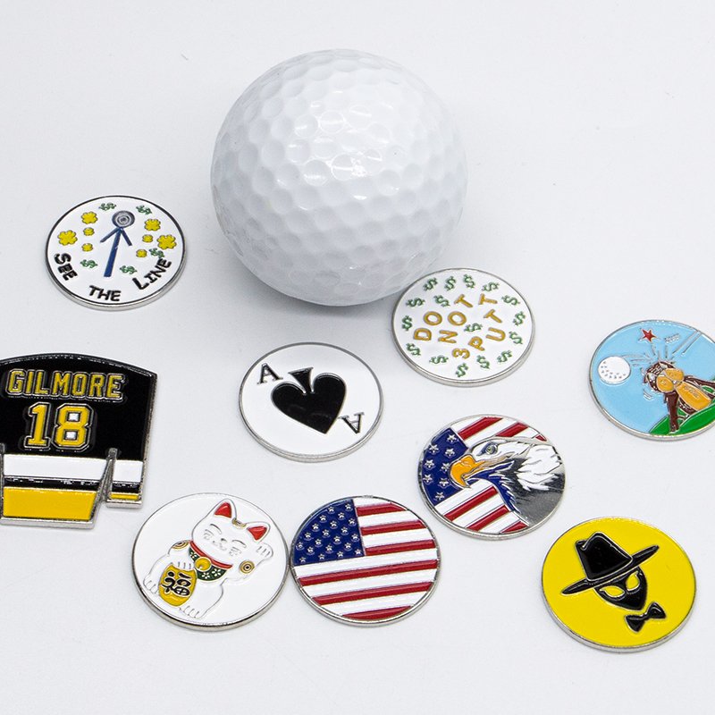 Fast Delivery Custom Golf Ball Marker Magnetic Wholesale Golf Ball Marker With Magnetic Poker Chip