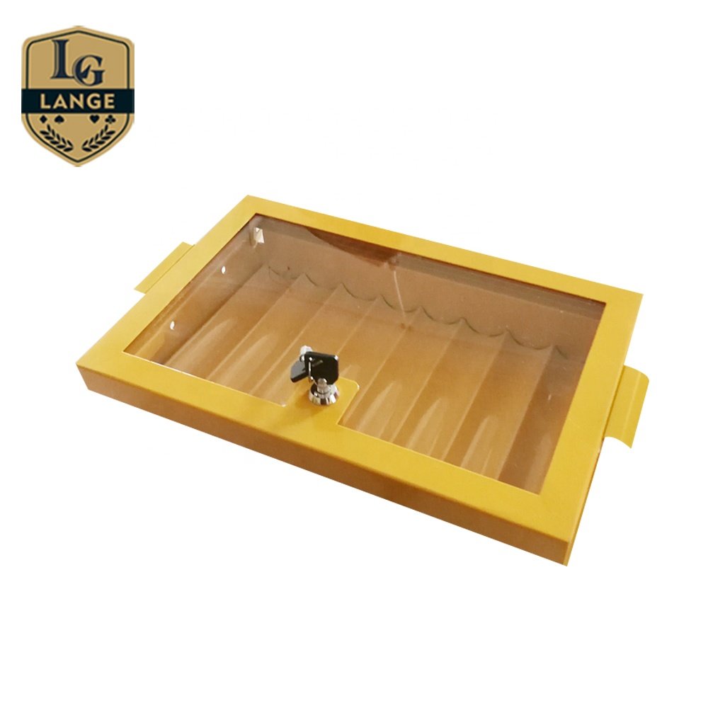 6 Row Poker Chips Carrier Small Dimension Metal Casino Chip Tray with Locks