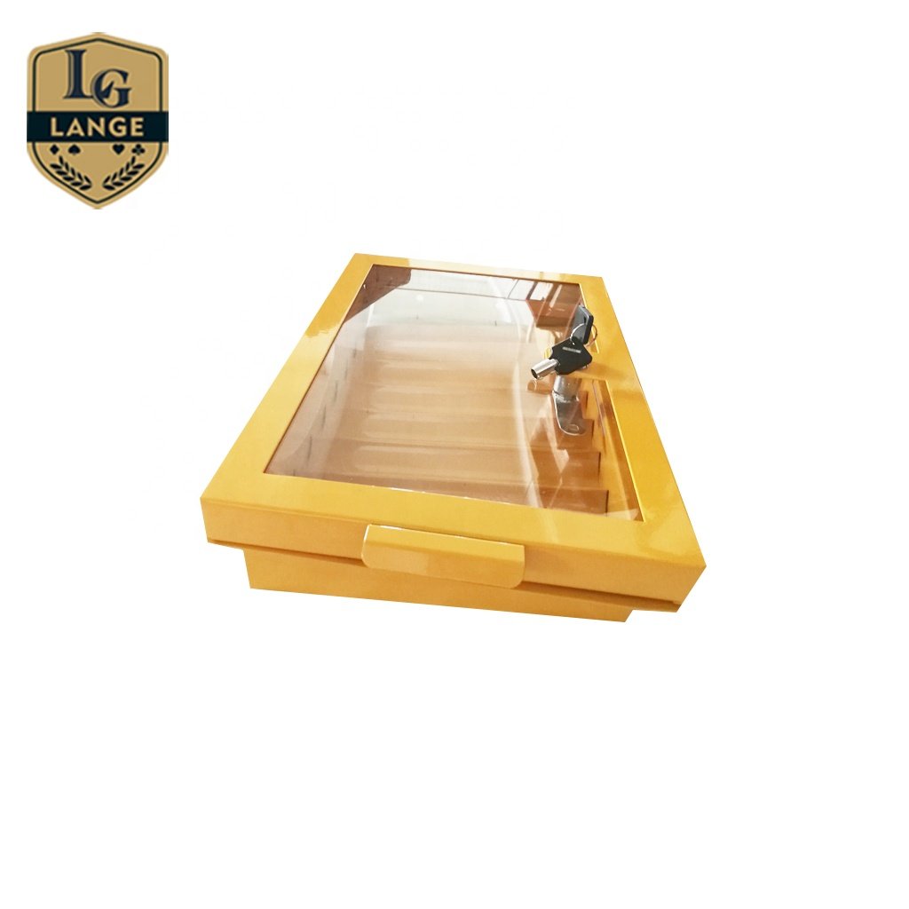 6 Row Poker Chips Carrier Small Dimension Metal Casino Chip Tray with Locks