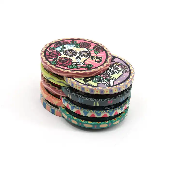 ceramic poker chips dia de muertos 10g 39mm make high quality multi size are available from manufacutres