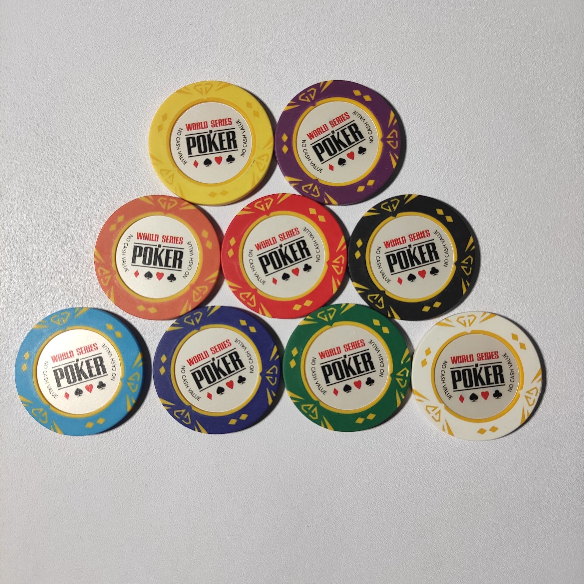 New arrival no value clay poker chip with metal inlay Wholesale