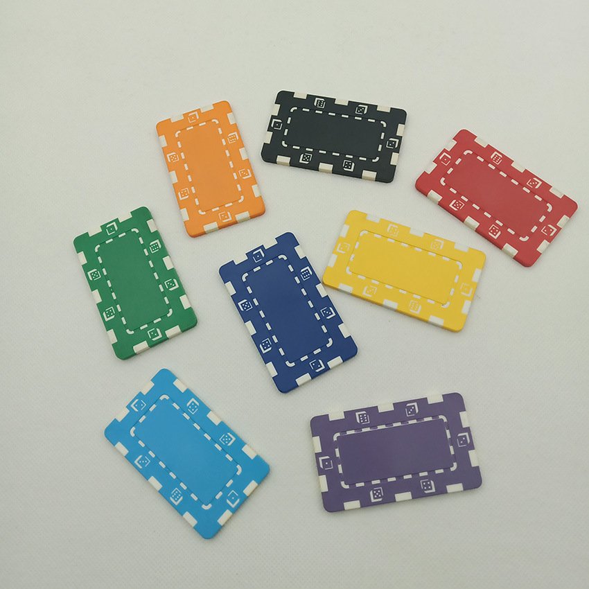 Custom 300 Pieces 32g EPT Clay Casino Poker Chips Rectangular Square Fichas de poker Ceramic PS Material 43mm Diameter 10-14g