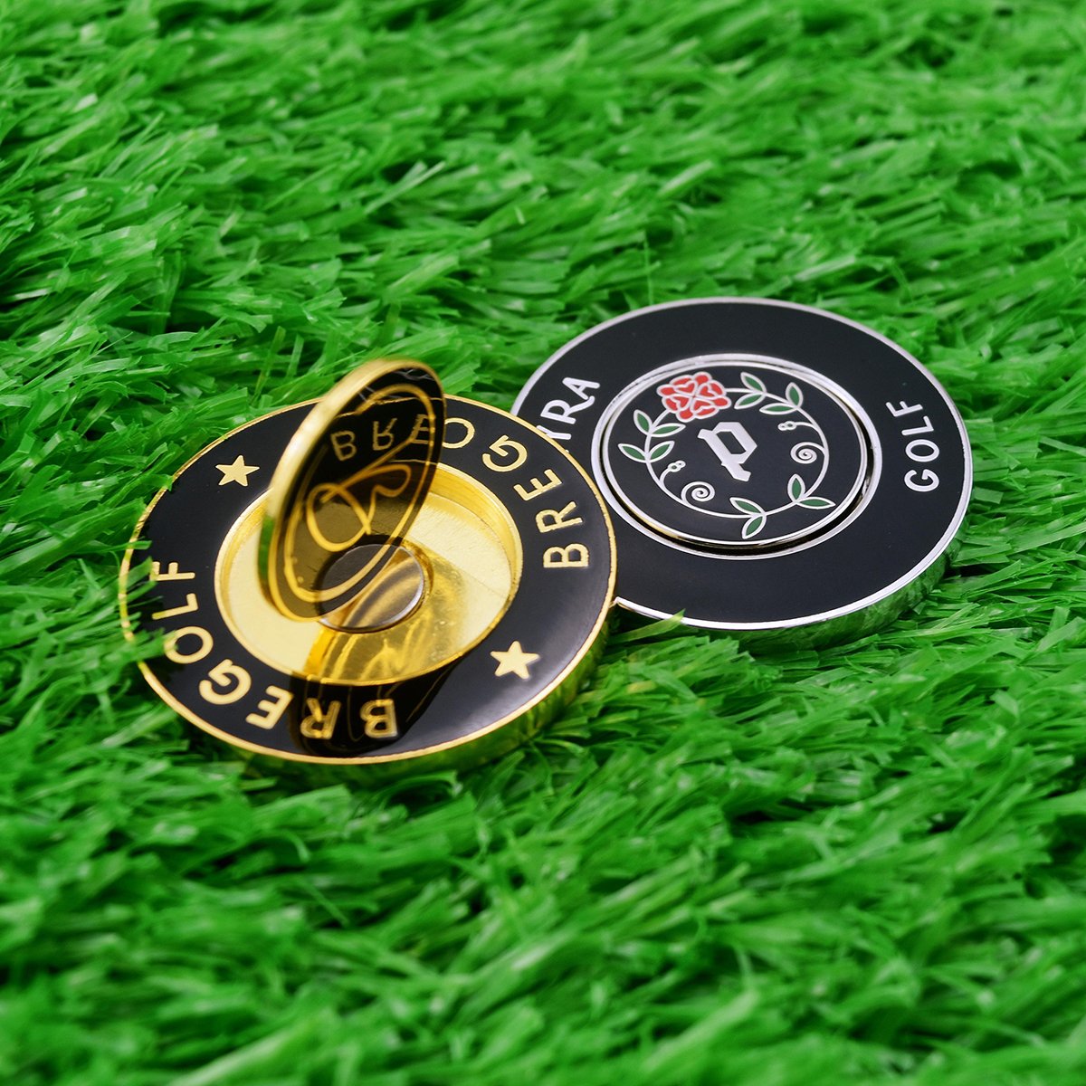 The factory makes Golf ball markers that are used to record the location of a golf ball shot down