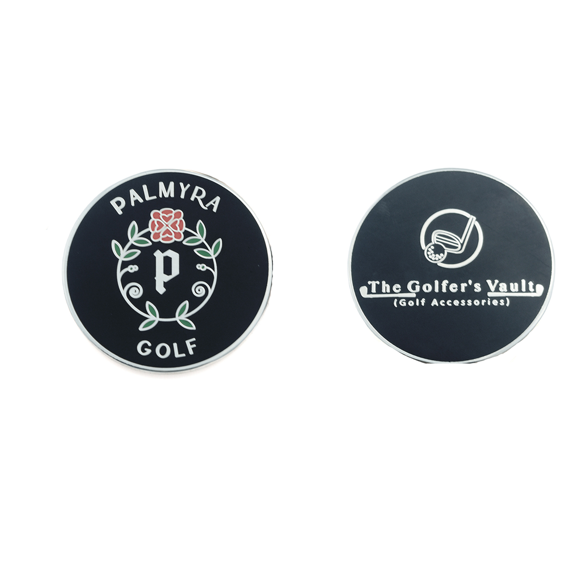 The factory makes Golf ball markers that are used to record the location of a golf ball shot down