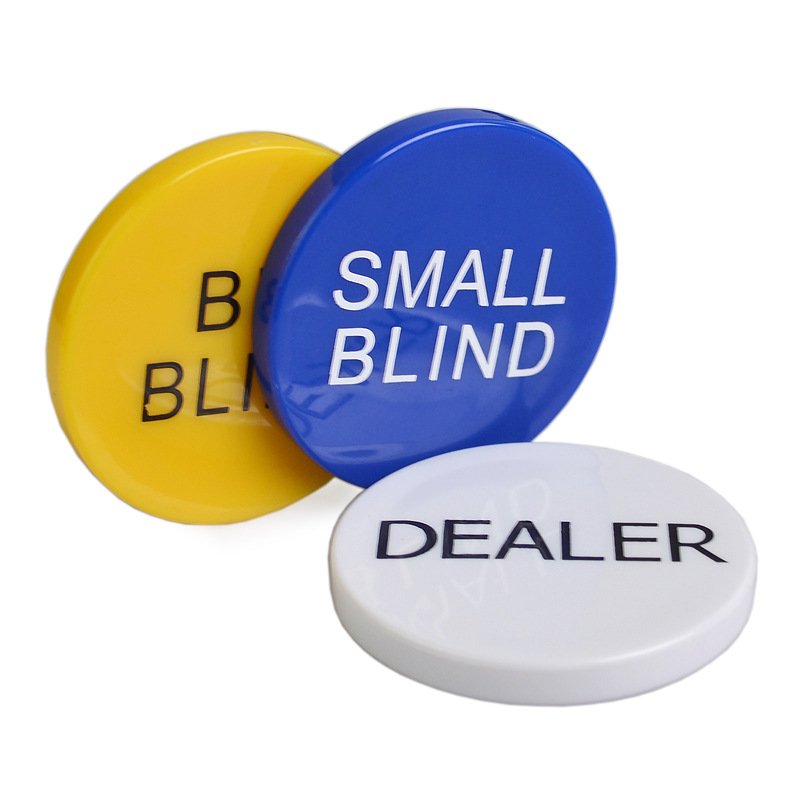 wholesale Big Blind All In Dealer puck Buttons Professional Casino Texas Hold'em plastic acrylic token coin poker chips set