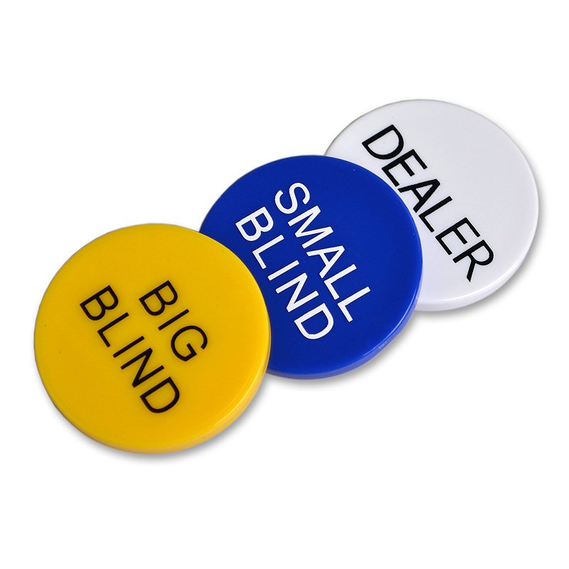 wholesale Big Blind All In Dealer puck Buttons Professional Casino Texas Hold'em plastic acrylic token coin poker chips set