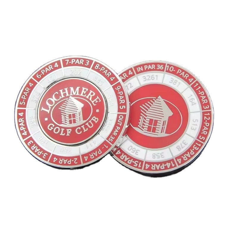 Custom Poker Chips Metal Magnetic Golf Ball Marker Wholesale Golf Challenge Coins with Removeable Golf Ball Marker