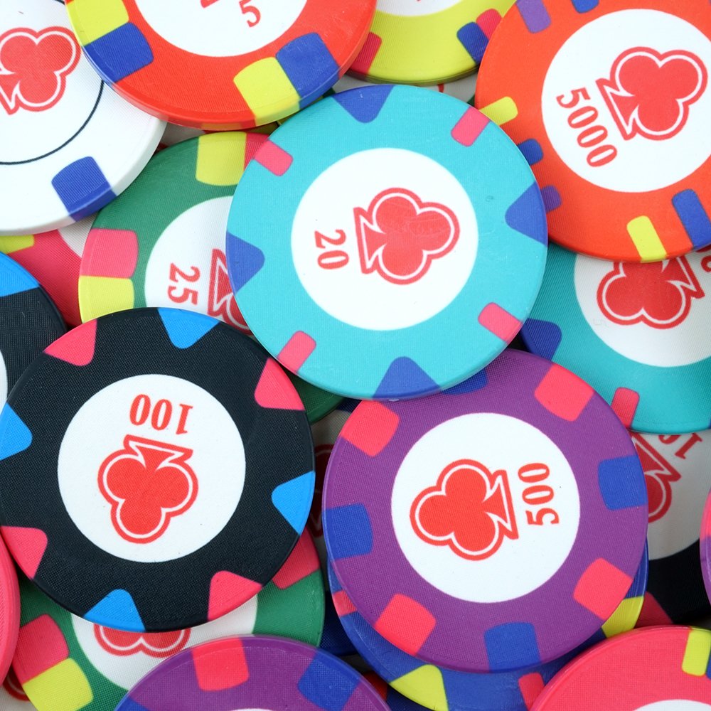 39mm 10 grams Flower Ceramic Poker Chips Set In China With Value and Various Colors For Choose Factory Wholesale