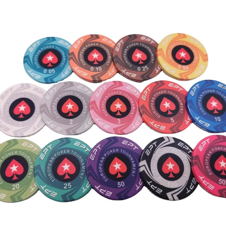 Fully customisable Professional Ceramic Material Poker Chips 10g and 40MM poker chips with customised design colour and logo