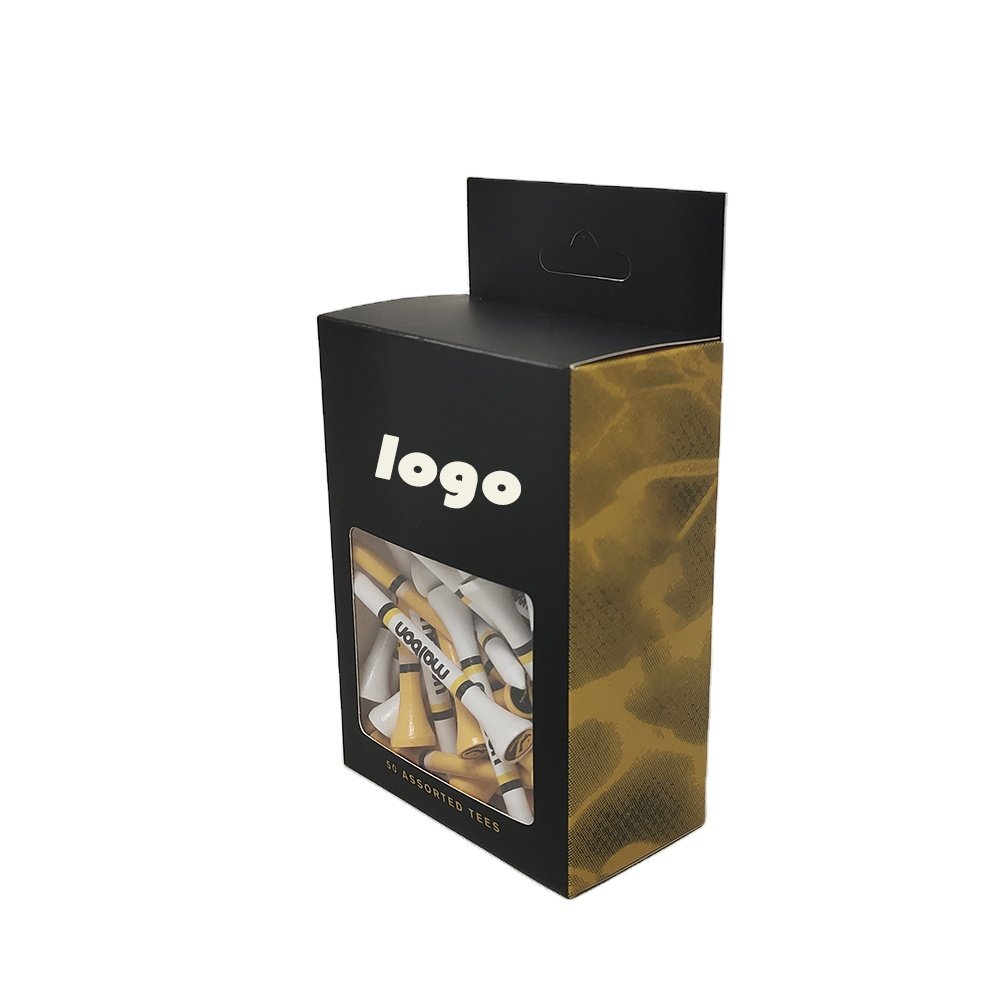 Wholesale Wood Golf Tee Pack Color Printing Logo Golf Tees Plastic Stable Custom Size 70mm 83m OEM Package Box Golf Tees