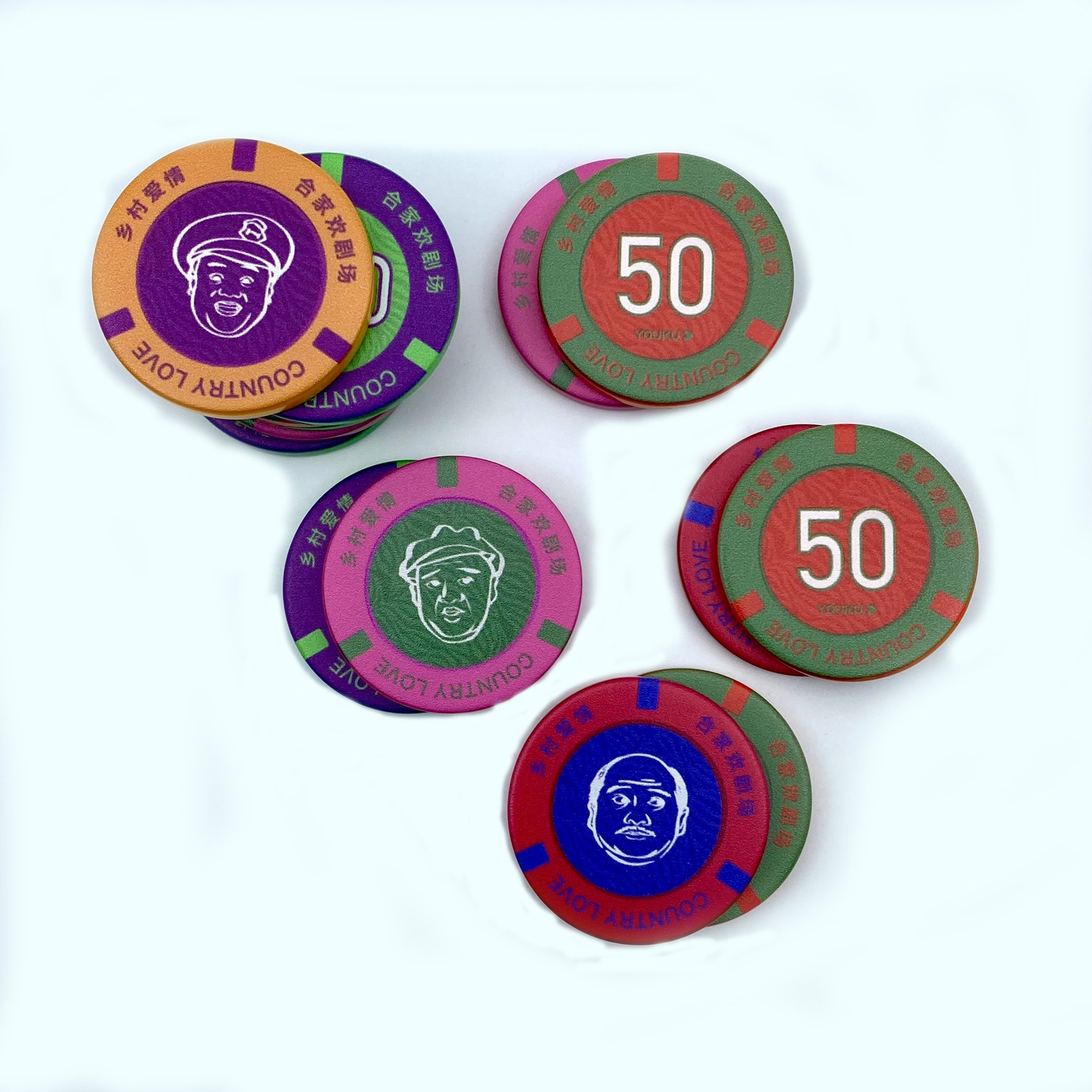 wholesale custom professional gambling casino poker chips set drawing hacker generic chips dice table games chip